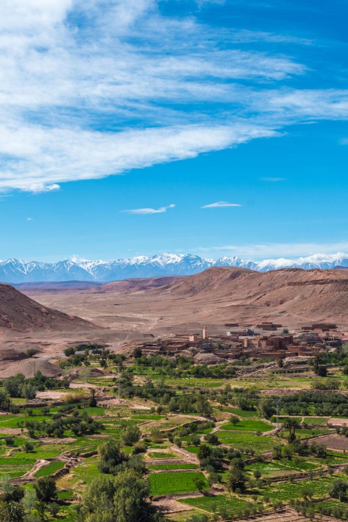 High atlas mountains foothills